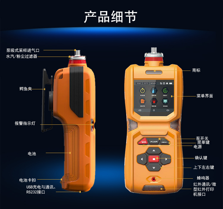 便攜式糧食熏蒸氣體檢測儀